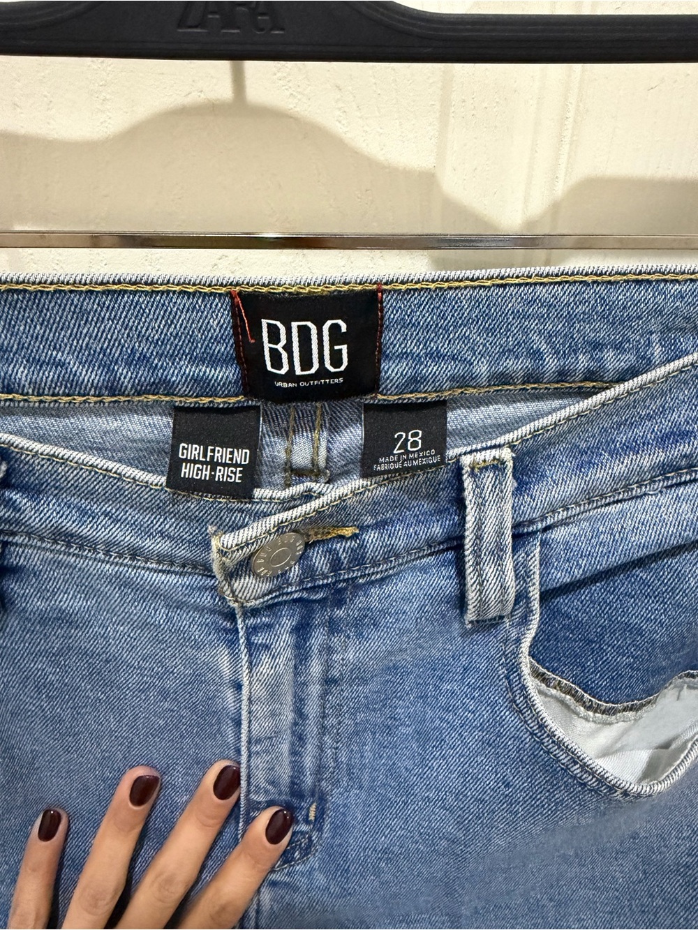 BDG Light Blue Girlfriend High-Rise Boyfriend Jeans